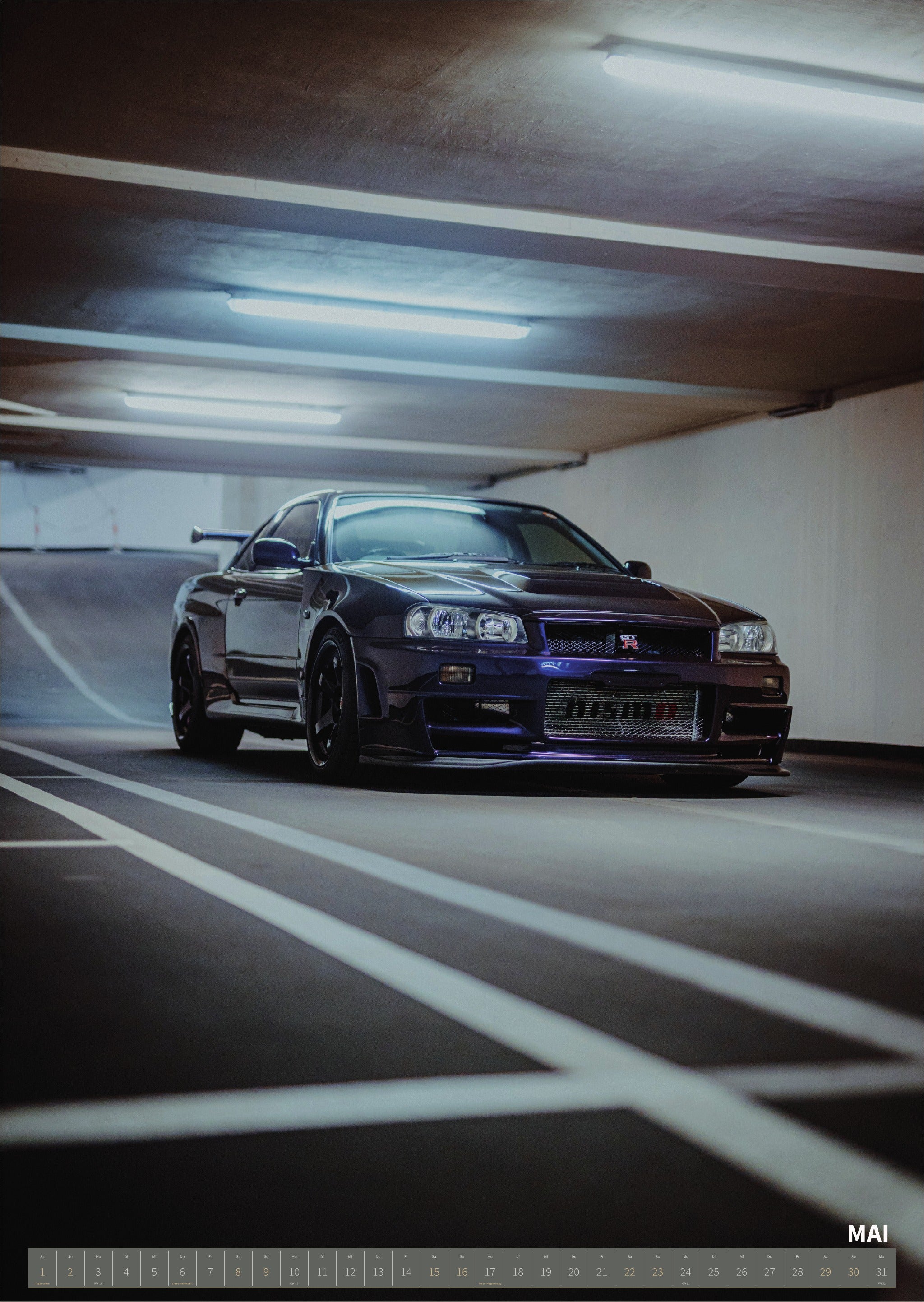 R34 GT-R CRS MPIII Kalender 2027 Portrait – Kalenderblatt mai