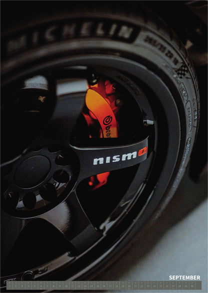 R34 GT-R CRS MPIII Kalender 2027 Portrait – Kalenderblatt september