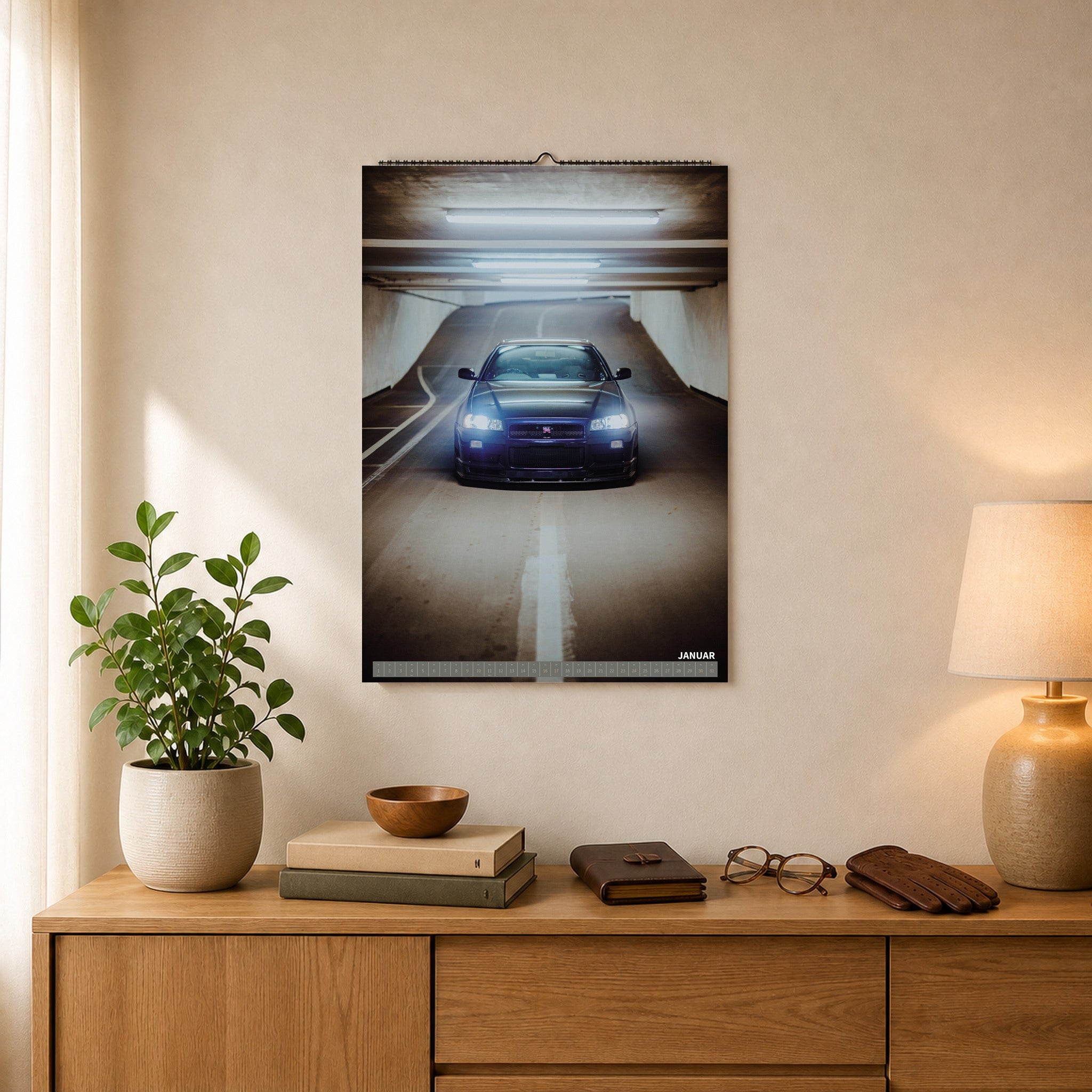 Nissan Skyline R34 GT-R MNPII – Kalenderblatt Januar 2027