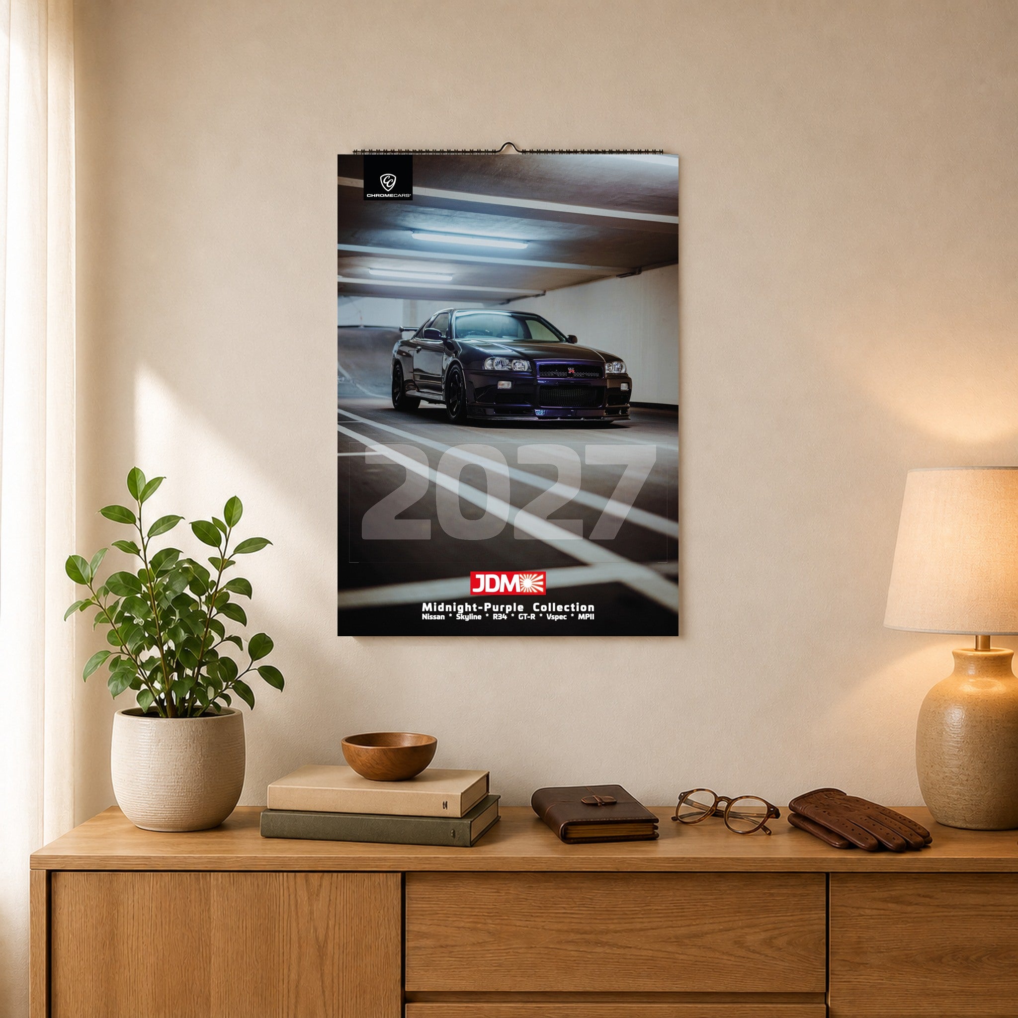 Nissan Skyline R34 GT-R MNPII – Kalender 2027 im A2-Hochformat