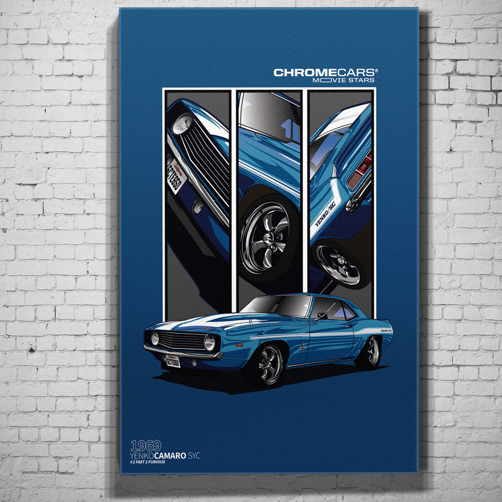 Yenko Camaro – Detail Triptych als Wandmotiv