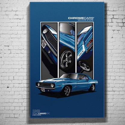 Yenko Camaro – Detail Triptych als Wandmotiv
